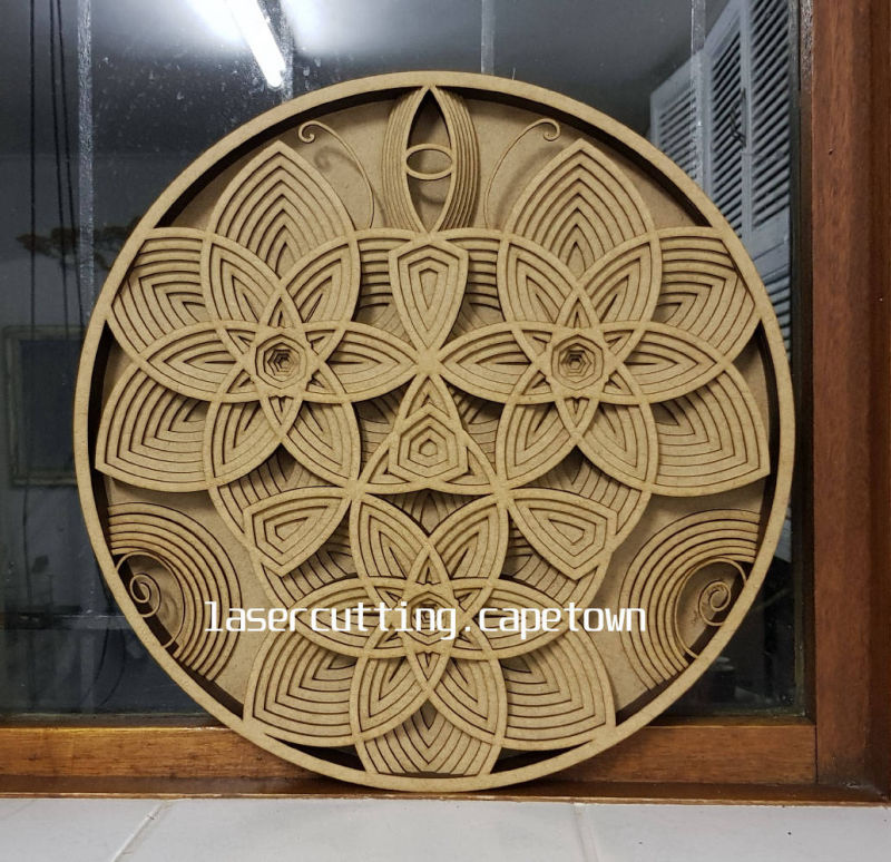 In house designed laser cut layered sculpture