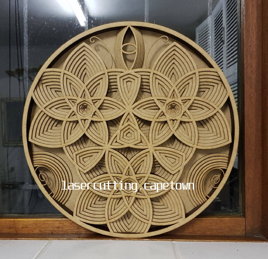 In house designed laser cut layered sculpture
